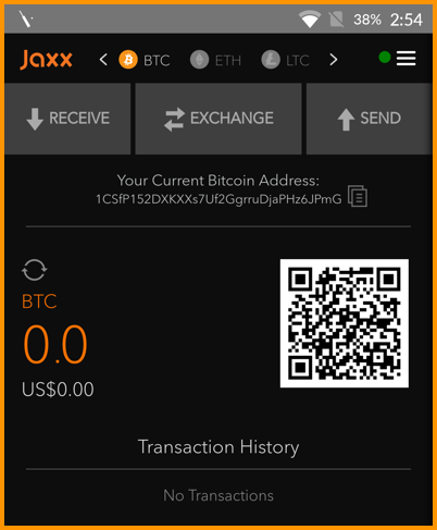 jaxx رابط کاربری والت