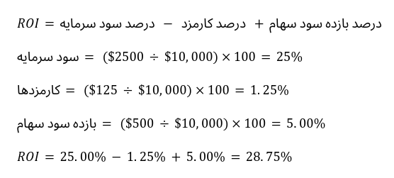 محاسبه نرخ بازگشت سرمایه