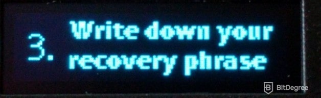 نوشتن recovery phrase