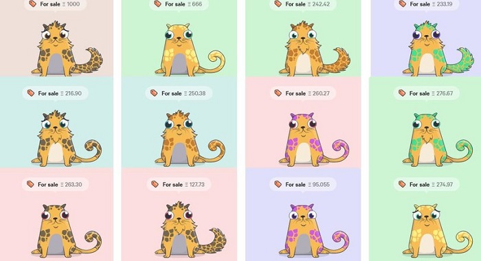 آشنایی با انواع توکن NFT (توکنهای تعویضناپذیر) CryptoKitties