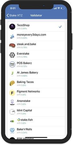 انتخاب validator تزوس