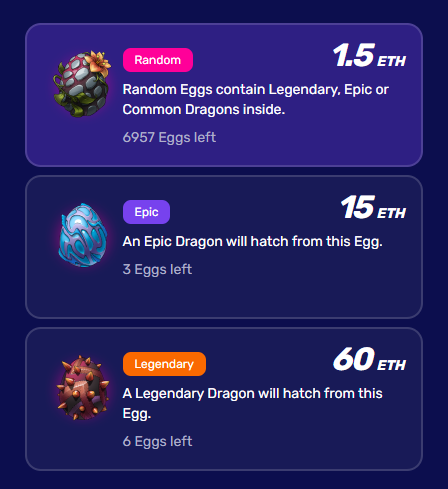 بررسی بازی کریپتو دراگون (Crypto Dragons) + نحوه کسب درآمد از آن پکیجهای NFT بازی کریپتو دراگون