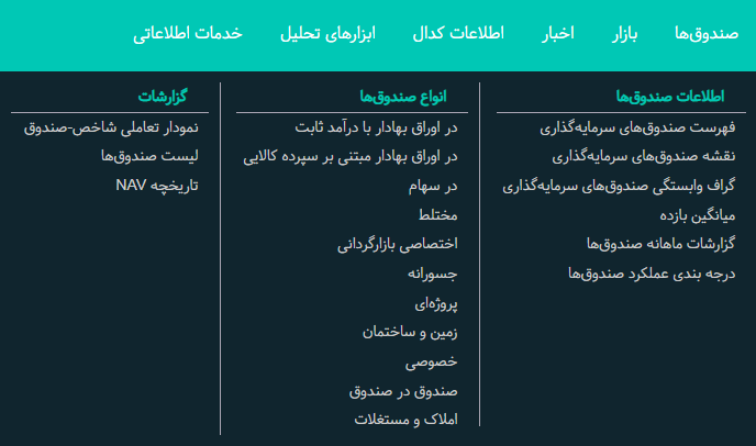 منوهای سایت فیپ ایران