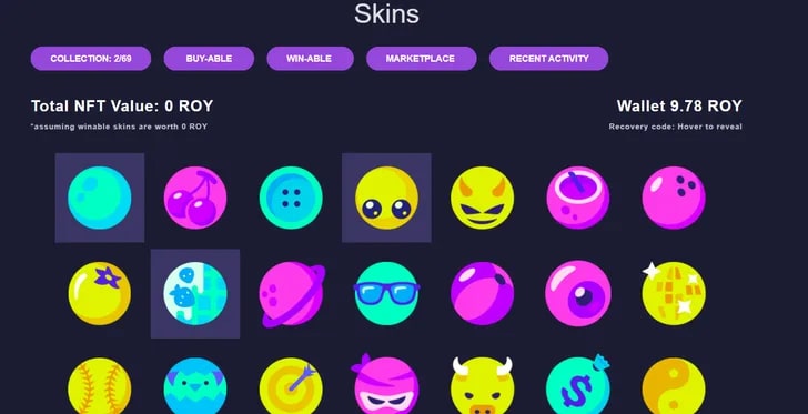 بررسی بازی کریپتو رویال (Crypto Royale) و نحوه کسب درآمد از آن اسکینها در بازی کریپتو رویال