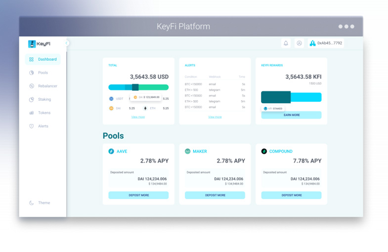 بررسی پلتفرم KeyFi و توکن آن؛ یک داشبورد دیفای متفاوت! داشبورد