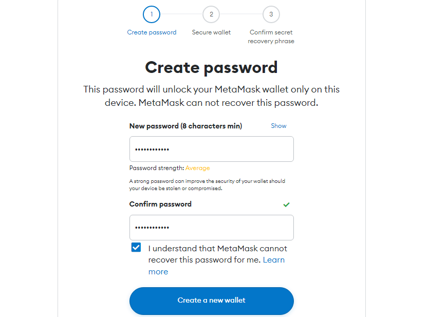 چگونه در متامسک (Metamask)، شبکه اضافه کنیم؟ وارد کردن پسورد برای کیف پول متامسک